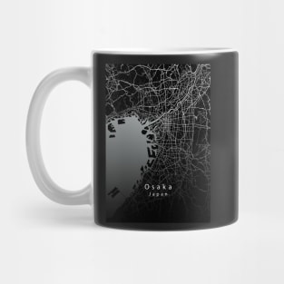 Osaka Japan City Map dark Mug